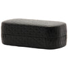 Tufted Hinged Closure Hard Sunglasses Case