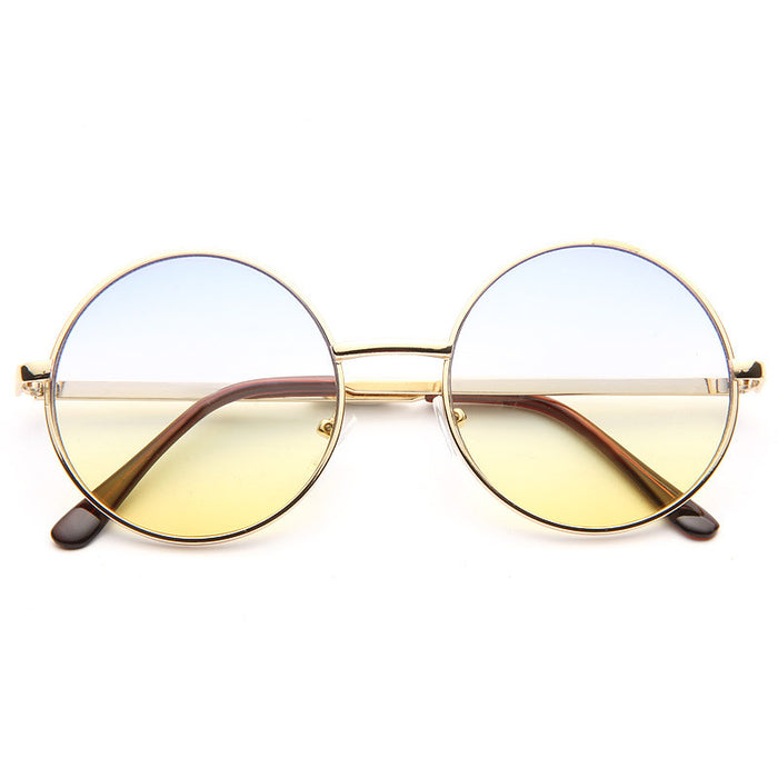 Mary Kate Split Tint 90s Round Sunglasses