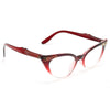 Betty Jo Rhinestone Gradient Cat Eye Clear Glasses