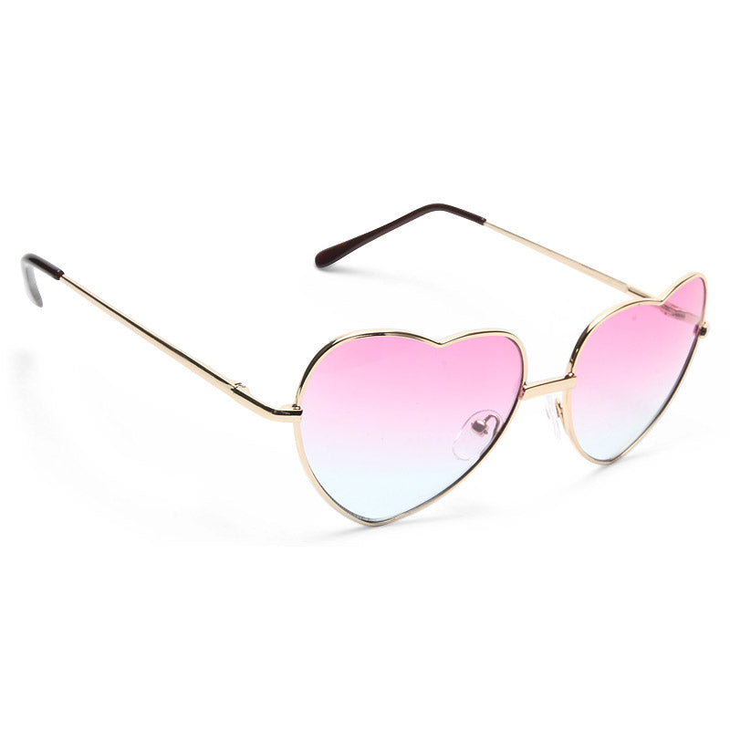 Katy 2 Color Tint Heart Sunglasses