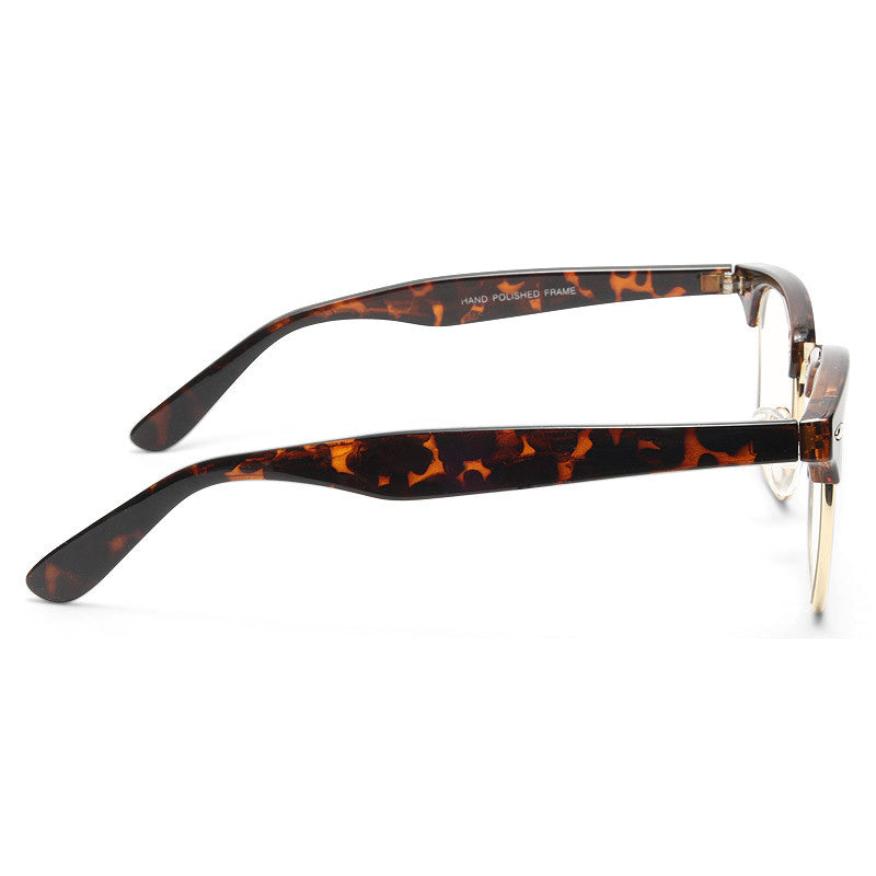 Peyton Unisex Metal Clear Half-Frame Glasses