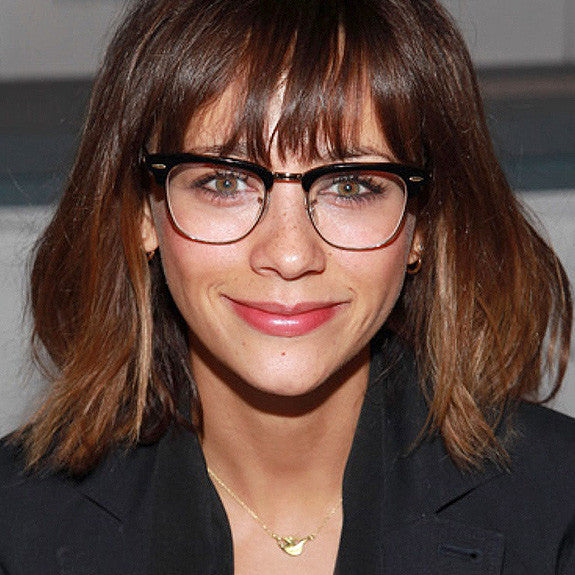 Rashida Jones Style Unisex Metal Clear Celebrity Glasses