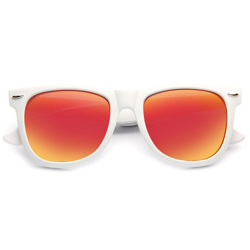 Dakota X-Large Color Mirror Horn Rimmed Sunglasses