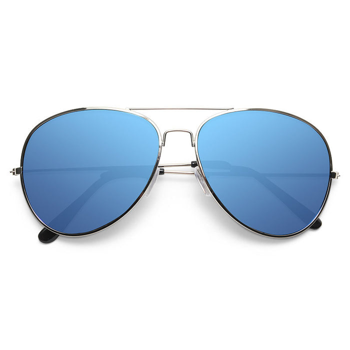 Classic 58mm Color Mirror Aviator Sunglasses