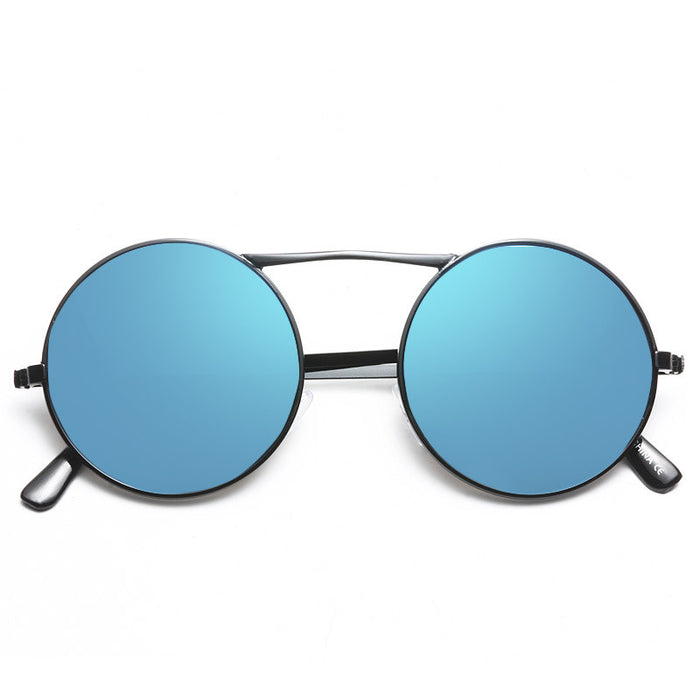 Blain Unisex High Bridge Round Metal Sunglasses