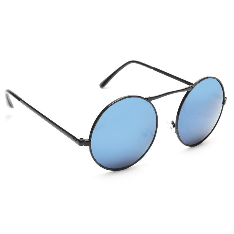 Blain Unisex High Bridge Round Metal Sunglasses