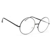 Lennon 5 Oversized Metal Round Clear Glasses