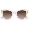 Liza Retro Gold Studded Sunglasses