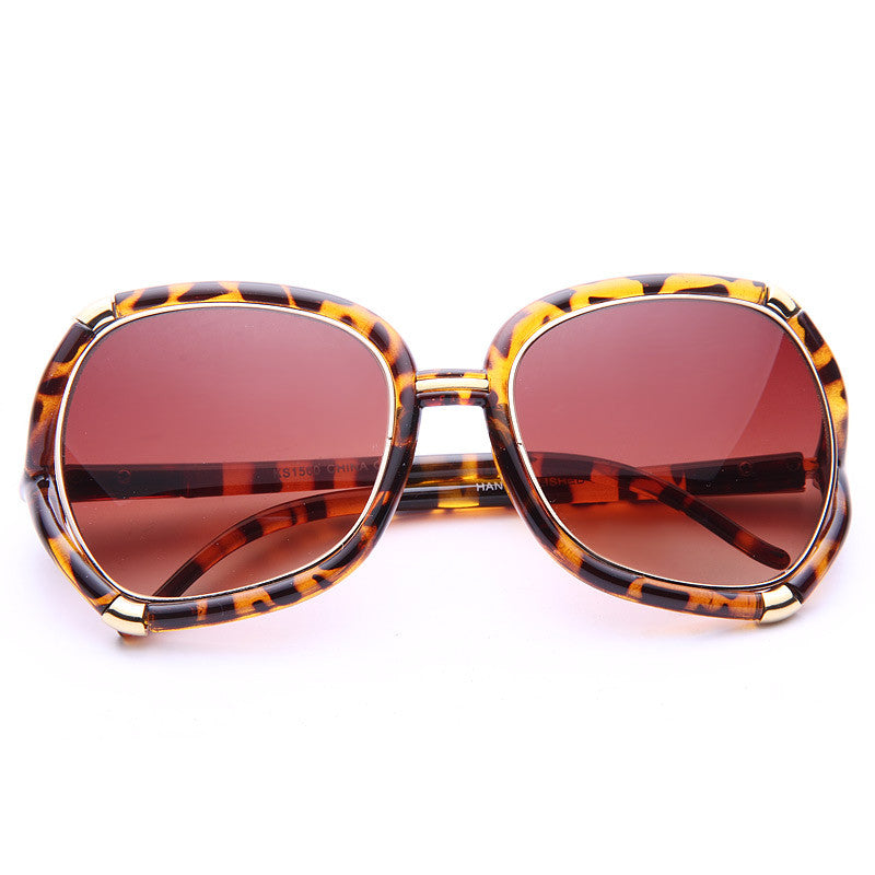 Kim Oversized Luxe Metal Trim Sunglasses