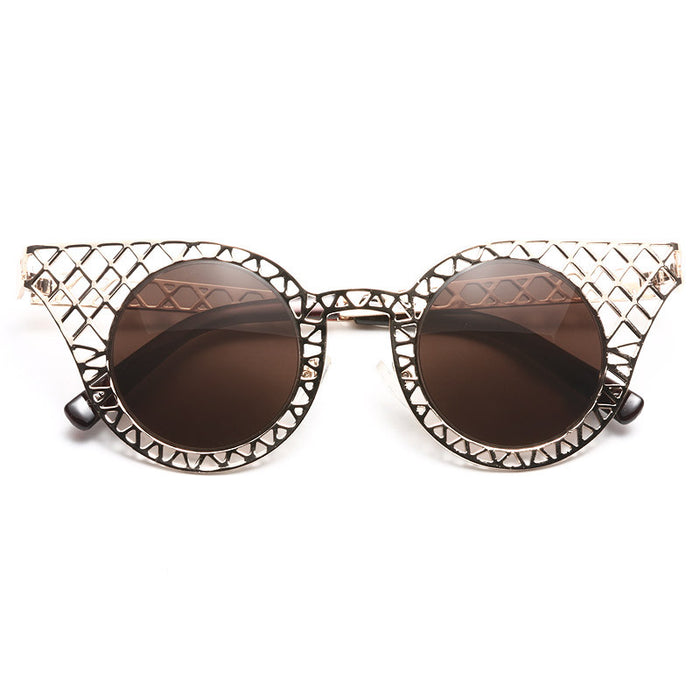 Cagefighter Designer Inspired Metal Lattice Mod Sunglasses