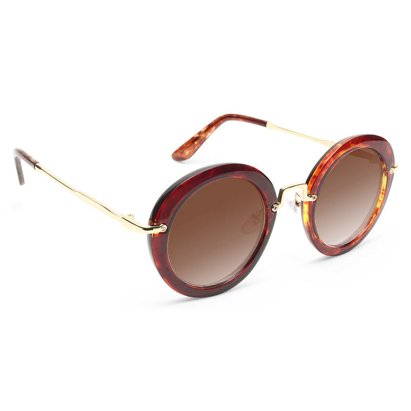 Elizabeth Thick Frame Round Sunglasses