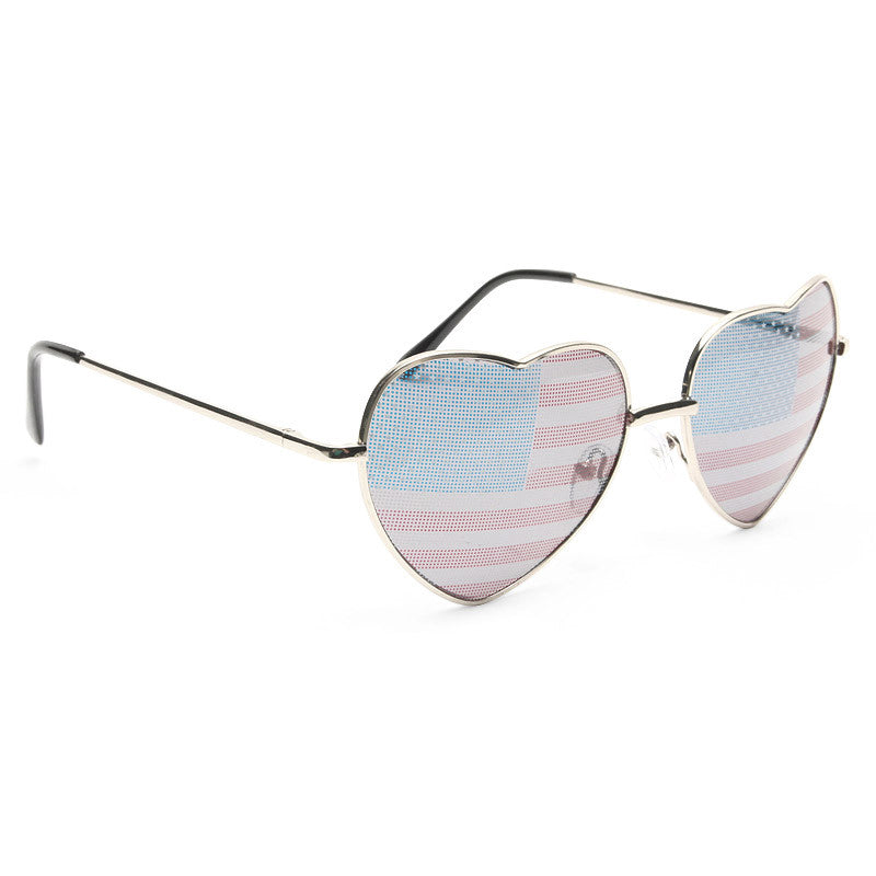 America Metal Heart Sunglasses