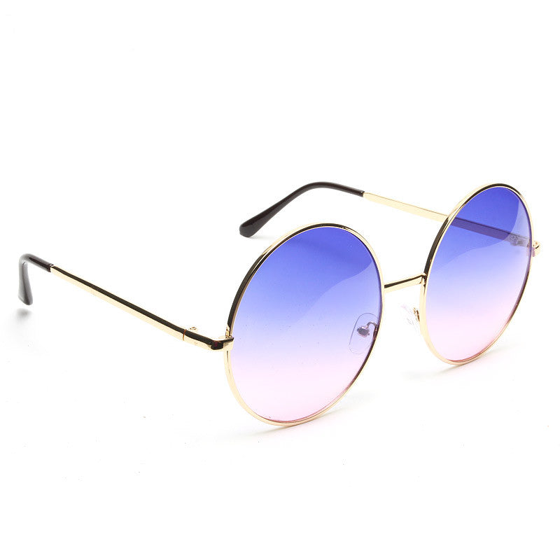 Lennon 5 Oversized Metal Round Split Tint Sunglasses