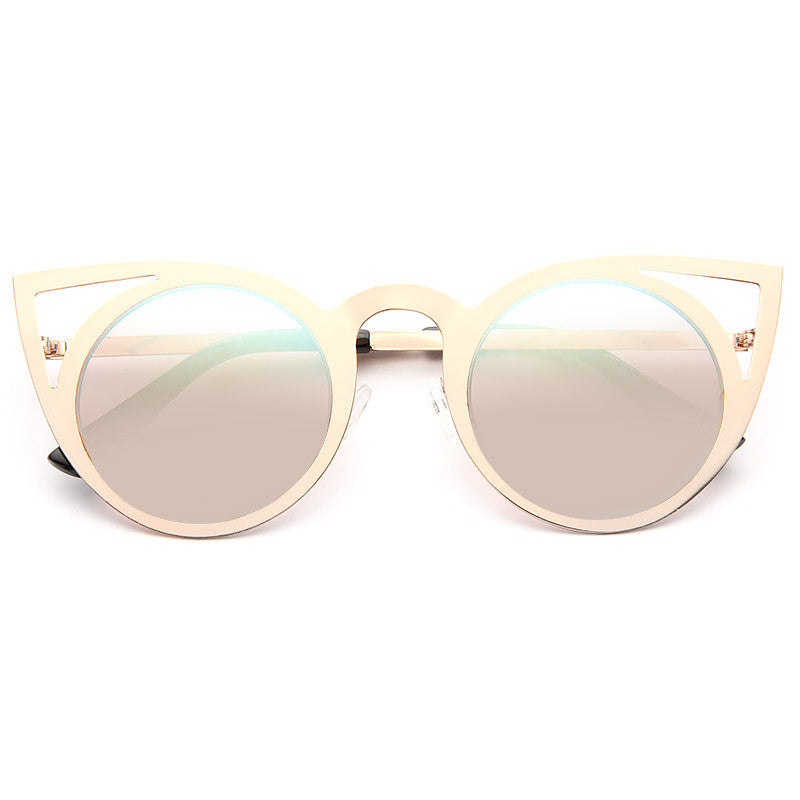 Invader Designer Inspired Metal Cat Eye Sunglasses