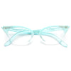 Betty Jo Rhinestone Frosted Cat Eye Clear Glasses