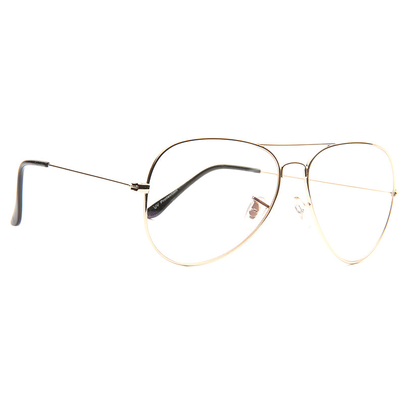 Classic 60mm Clear Aviator Glasses