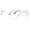 Classic 56mm Lightly Tinted Clear Aviator Glasses