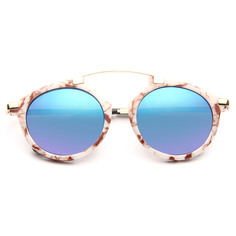 Hideaway Curved Bar Color Mirror Rounded Sunglasses