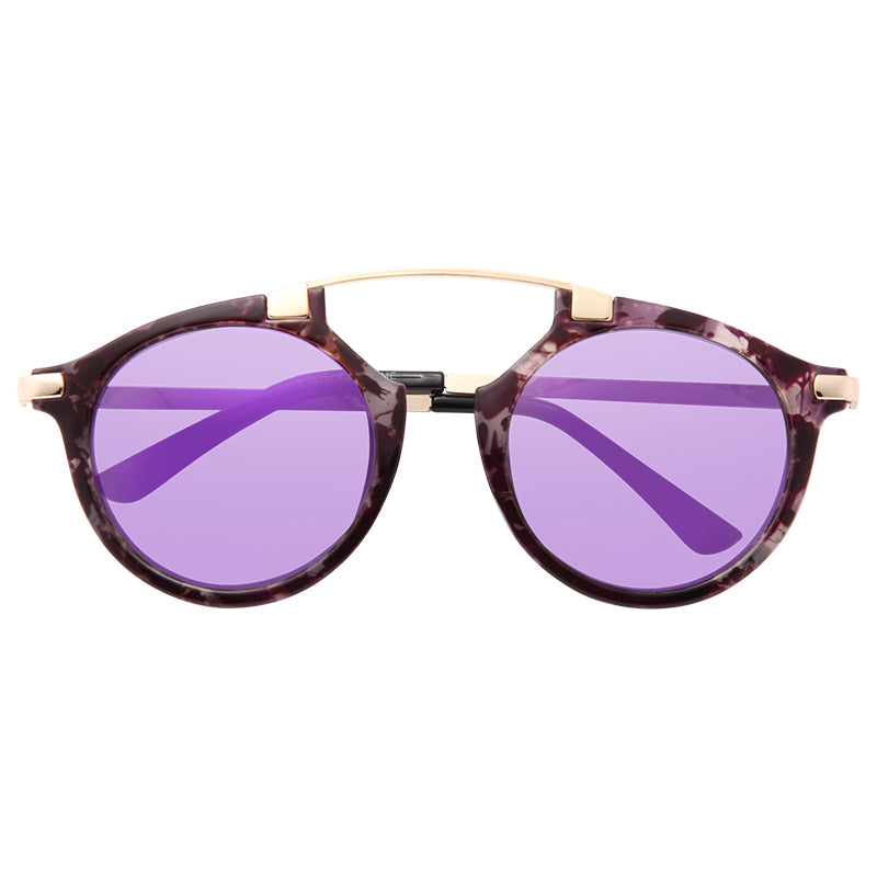 Hideaway Curved Bar Color Mirror Rounded Sunglasses