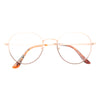 Ellington 4 Metal Flat Lens Round Clear Glasses