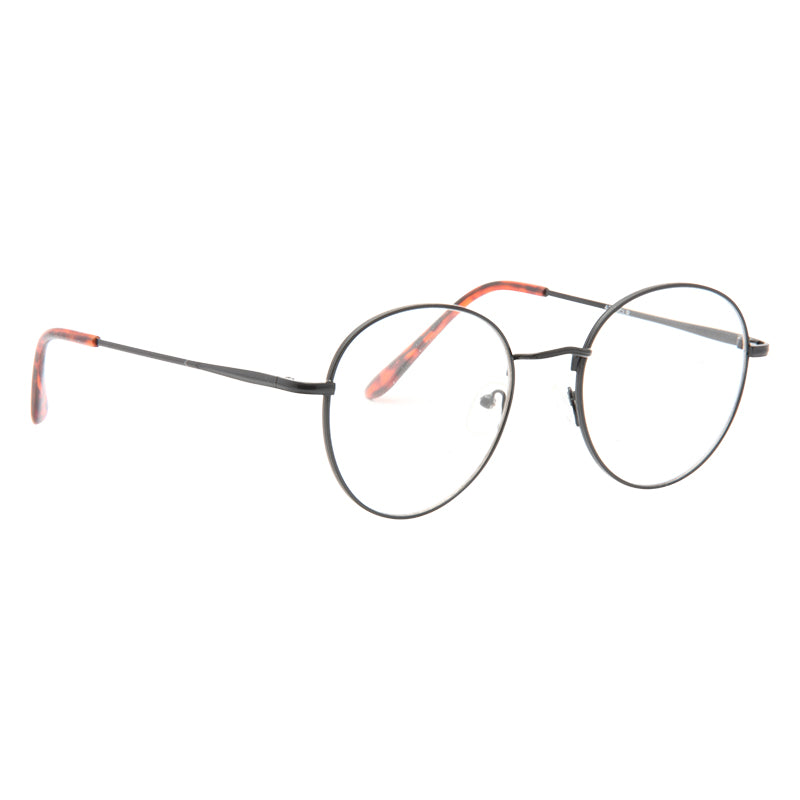 Ellington 4 Metal Flat Lens Round Clear Glasses