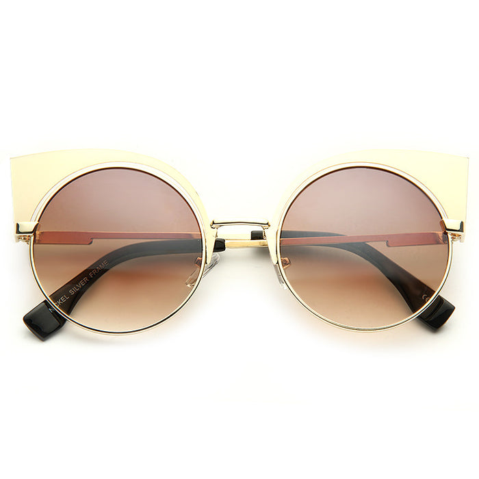 Eyeshine Designer Inspired Metal Cat Eye Sunglasses