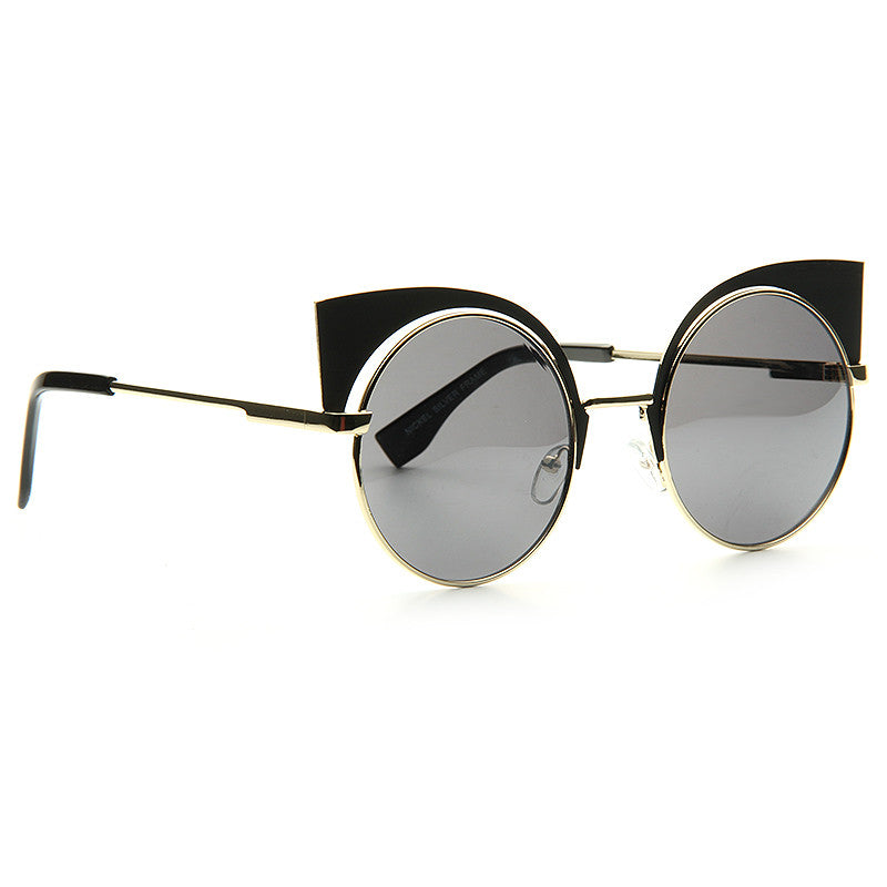 Eyeshine Designer Inspired Metal Cat Eye Sunglasses