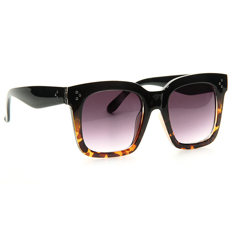 Tilda Oversized Designer Inspired Horn Rimmed Sunglasses