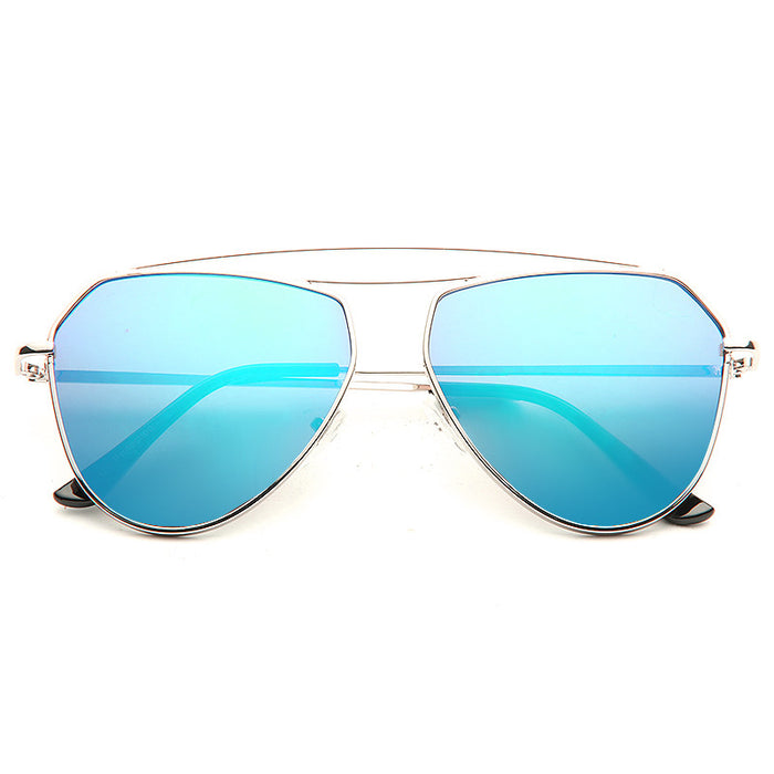 Bellair Flat Lens Color Mirror Aviator Sunglasses