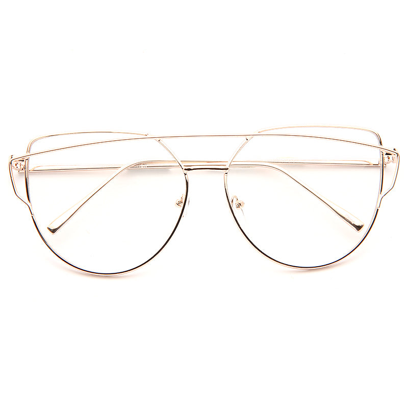 LovePunch Designer Inspired Flat Lens Clear Glasses