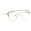 Zhora 2 Designer Inspired Flat Top Shield Clear Glasses