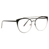 Fiona Metal Flat Lens Cat Eye Clear Glasses