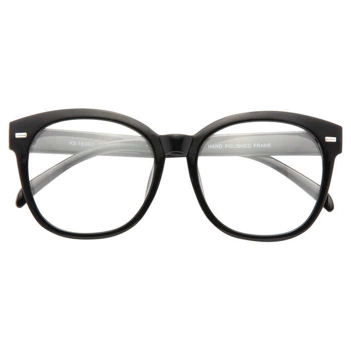 Graf Oversized Round Clear Glasses