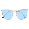 Gentle Two Designer Inspired Semi-Rimless Horn Rimmed Sunglasses