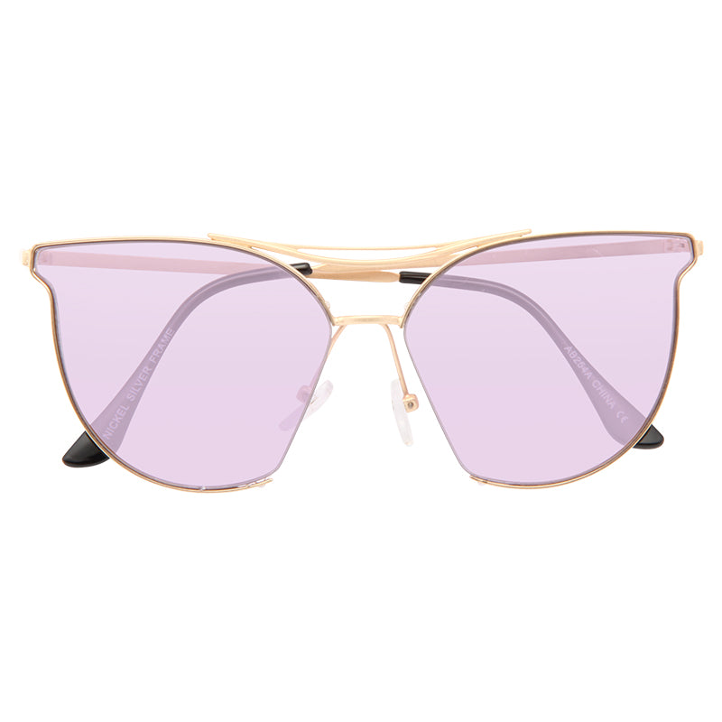 Gentle Two Designer Inspired Semi-Rimless Horn Rimmed Sunglasses