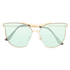 Gentle Two Designer Inspired Semi-Rimless Horn Rimmed Sunglasses