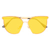 Gentle Two Designer Inspired Semi-Rimless Horn Rimmed Sunglasses