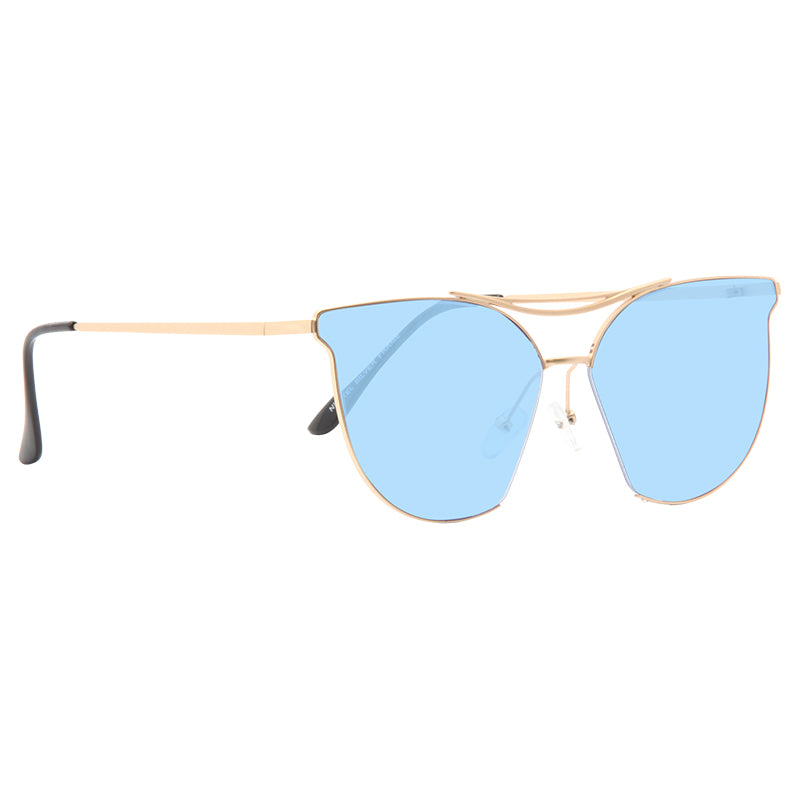 Gentle Two Designer Inspired Semi-Rimless Horn Rimmed Sunglasses