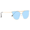 Gentle Two Designer Inspired Semi-Rimless Horn Rimmed Sunglasses