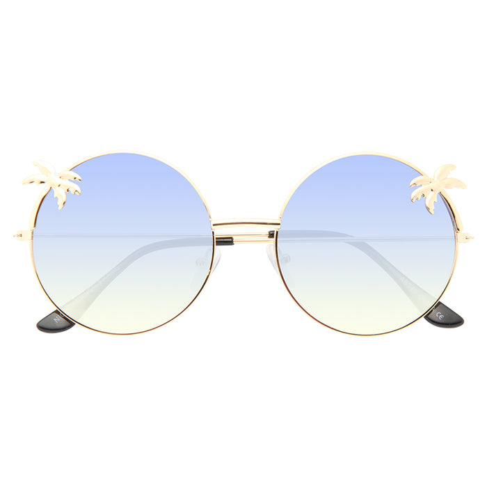 Palm Split Tint Round Sunglasses