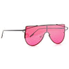 Zhora 2 Designer Inspired Flat Top Color Tint Shield Sunglasses