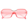 Hide Designer Inspired Semi Rimless Shield Sunglasses