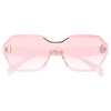 Hide Designer Inspired Semi Rimless Shield Sunglasses