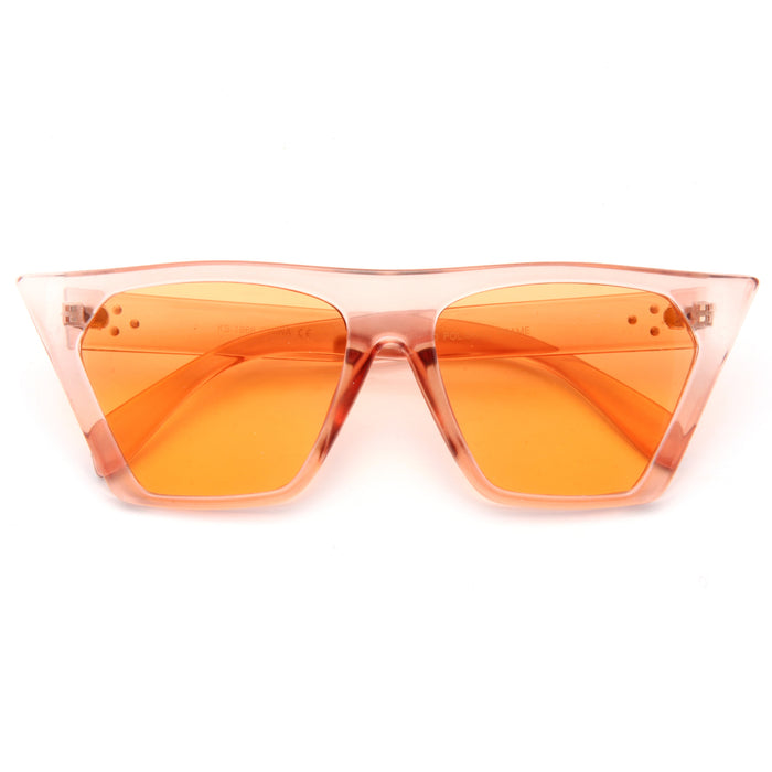 Edge Designer Inspired Sharp Point Transparent 90s Cat Eye Sunglasses