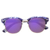 Duxbury Flat Lens Color Mirror Half Frame Sunglasses