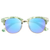 Duxbury Flat Lens Color Mirror Half Frame Sunglasses