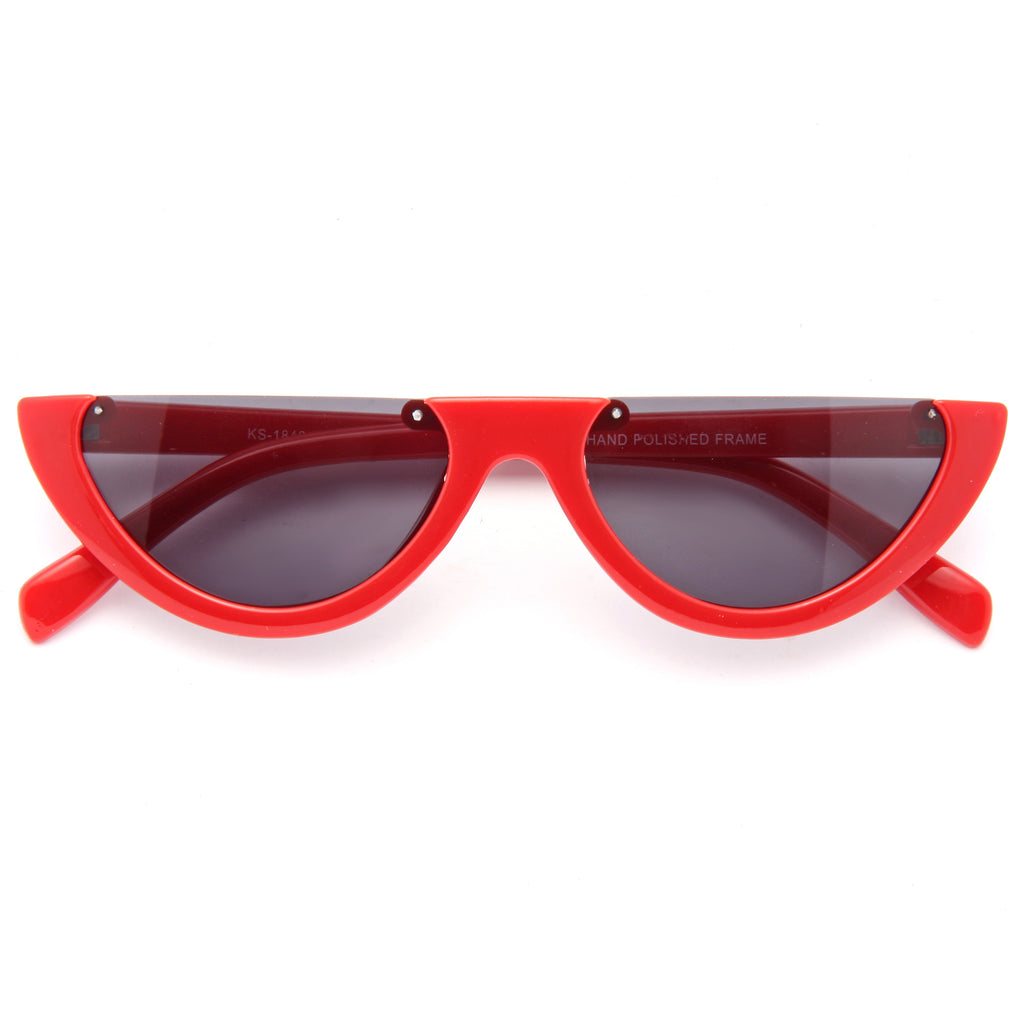 Tira Half Frame 90s Cat Eye Sunglasses