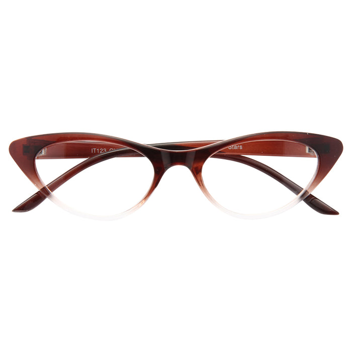 Valencia Gradient Frame Cat Eye Clear Glasses