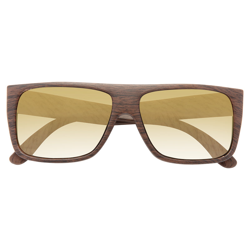 Alex Wood Grain Super Dark Flat Top Sunglasses