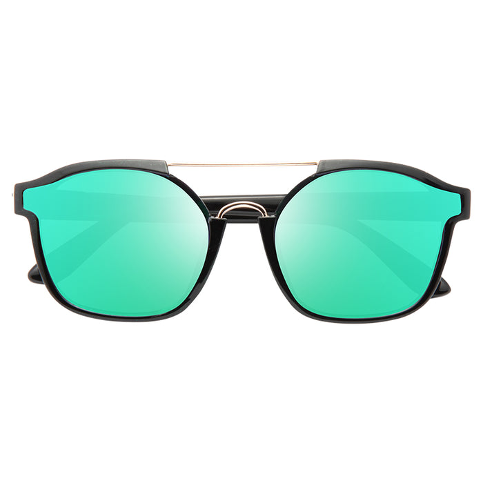 Abstract 2 Designer Inspired Flat Lens Color Mirror Sunglasses